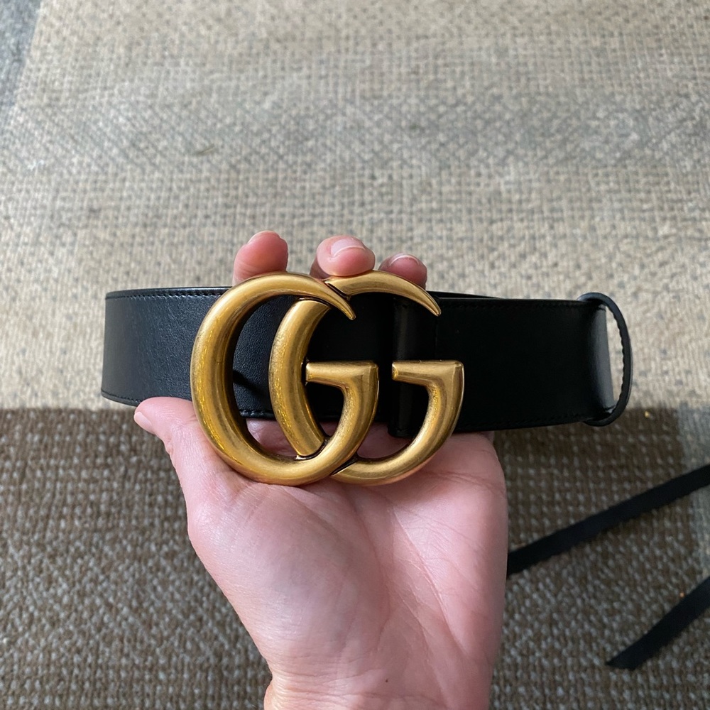 Gucci wide leather belt